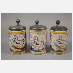 Drei Hannoversch Mündener Walzenkrüge