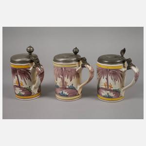 Drei Hannoversch Mündener Walzenkrüge