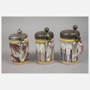 Drei Hannoversch Mündener Walzenkrüge