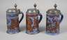 Drei Schrezheimer Fayencewalzenkrüge