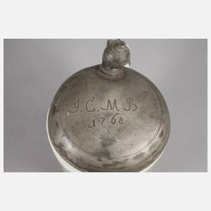 Drei Fayencewalzenkrüge