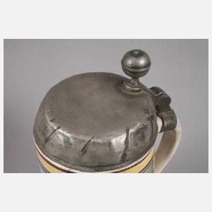 Drei Fayencewalzenkrüge