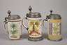 Drei Fayencewalzenkrüge