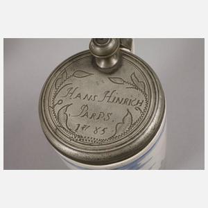 Drei Fayencewalzenkrüge