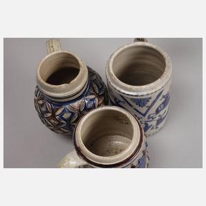 Drei Westerwälder Krüge