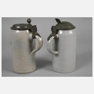 Zwei Westerwälder Bierkrüge