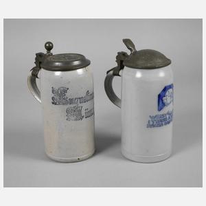 Zwei Westerwälder Bierkrüge