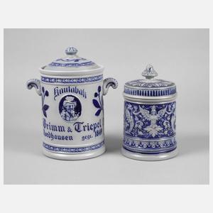 Zwei Westerwälder Kautabaktöpfe