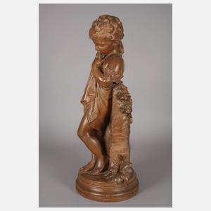 Belgien große Kinderfigur mit Puppe