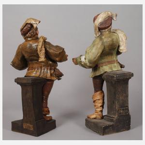 Goldscheider Wien Paar Beisteller als Sir John Falstaff