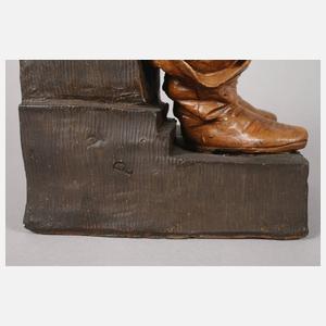 Goldscheider Wien Paar Beisteller als Sir John Falstaff