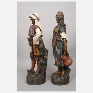 Goldscheider Paar Salonfiguren als Orientalen