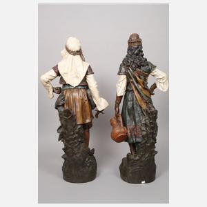 Goldscheider Paar Salonfiguren als Orientalen