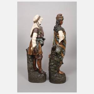 Goldscheider Paar Salonfiguren als Orientalen