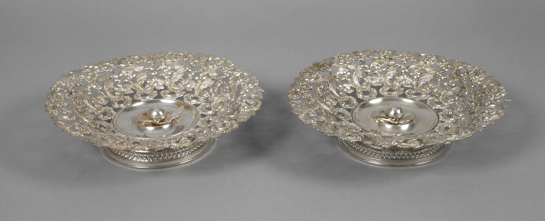 Paar Konfektschalen Silber