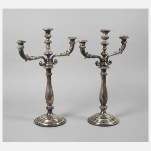 Paar große Silbergirandolen Wien