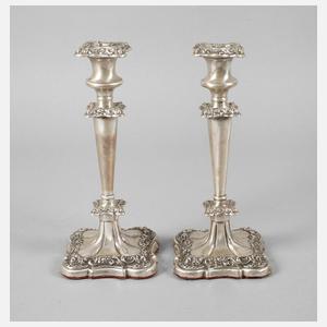 Paar englische Silberleuchter