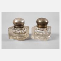 Paar Tintenfässer Silber111