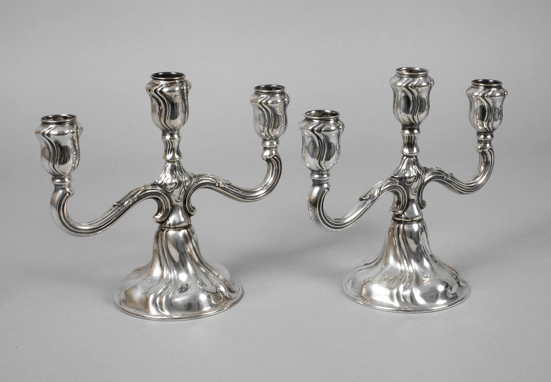 Paar Silberleuchter Neobarock