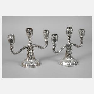 Paar Silberleuchter Neobarock