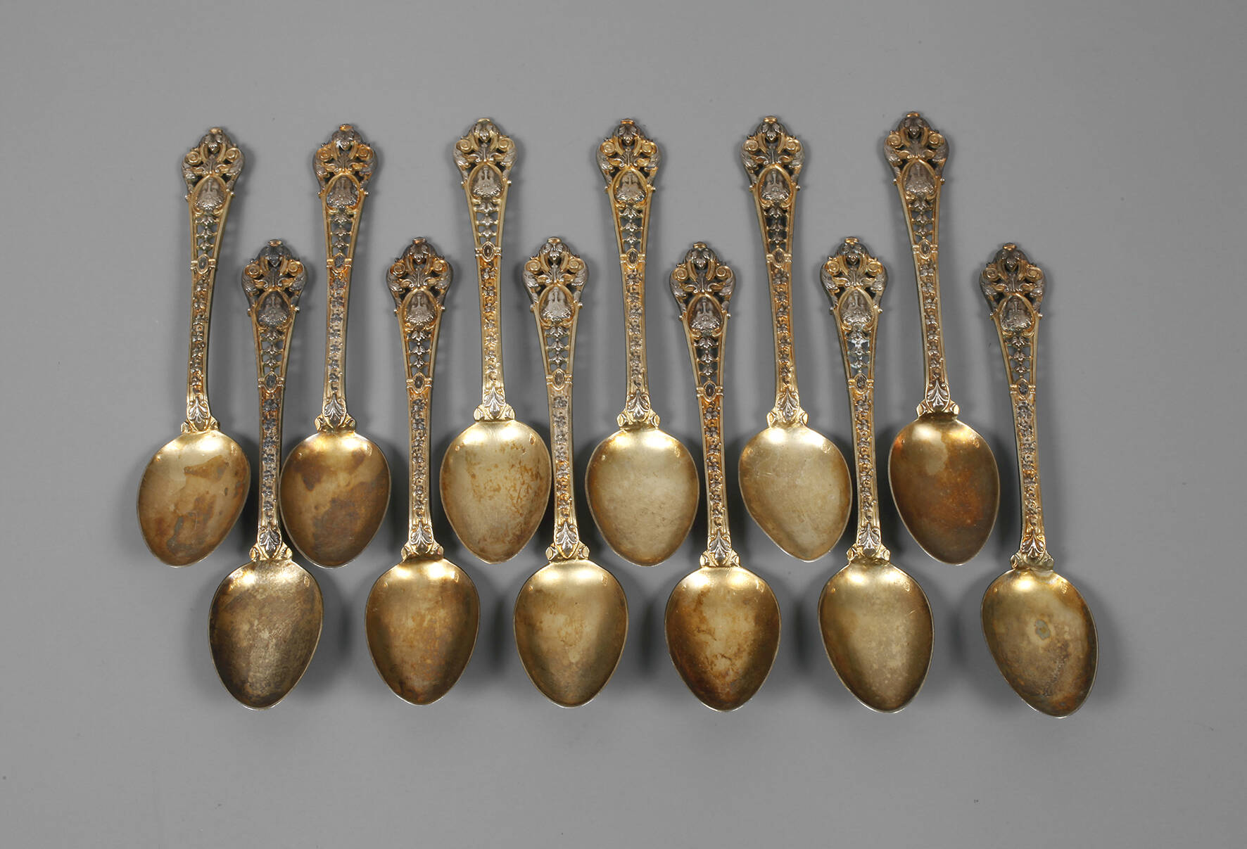 Zwölf Kaffeelöffel Silber