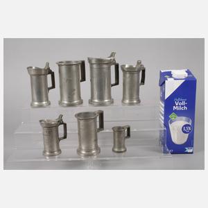 Konvolut Apothekergefäße Zinn