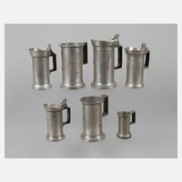 Konvolut Apothekergefäße Zinn111