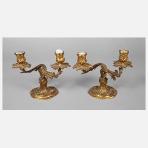 Paar Kerzenleuchter Bronze