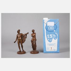 Zwei antikisierende Kleinbronzen