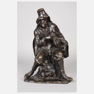 Bronzeplastik Musikant