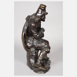 Bronzeplastik Musikant