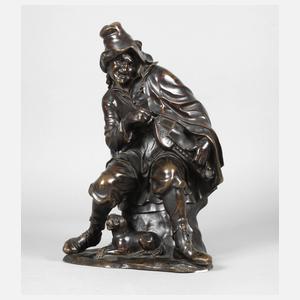 Bronzeplastik Musikant