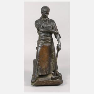 Karl Kretschmer, große Bronze Schmied