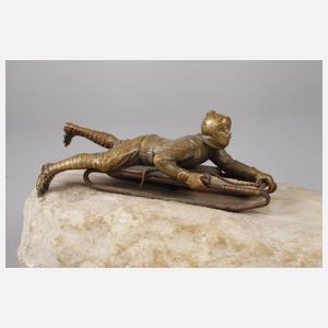 Kleinbronze Schlittenfahrt