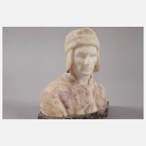 Alabasterbüste Dante