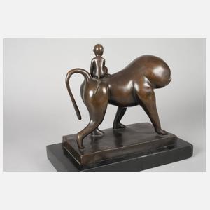 Tierplastik Mantelpavian