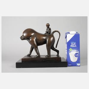 Tierplastik Mantelpavian