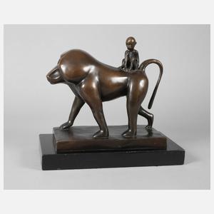 Tierplastik Mantelpavian