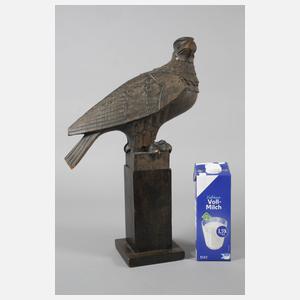 Geschnitzte Vogelplastik