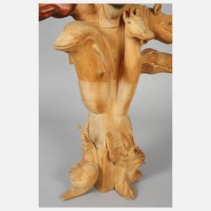 Moderne Holzskulptur