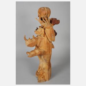 Moderne Holzskulptur