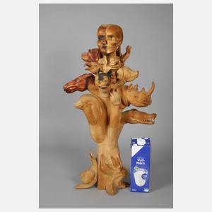 Moderne Holzskulptur