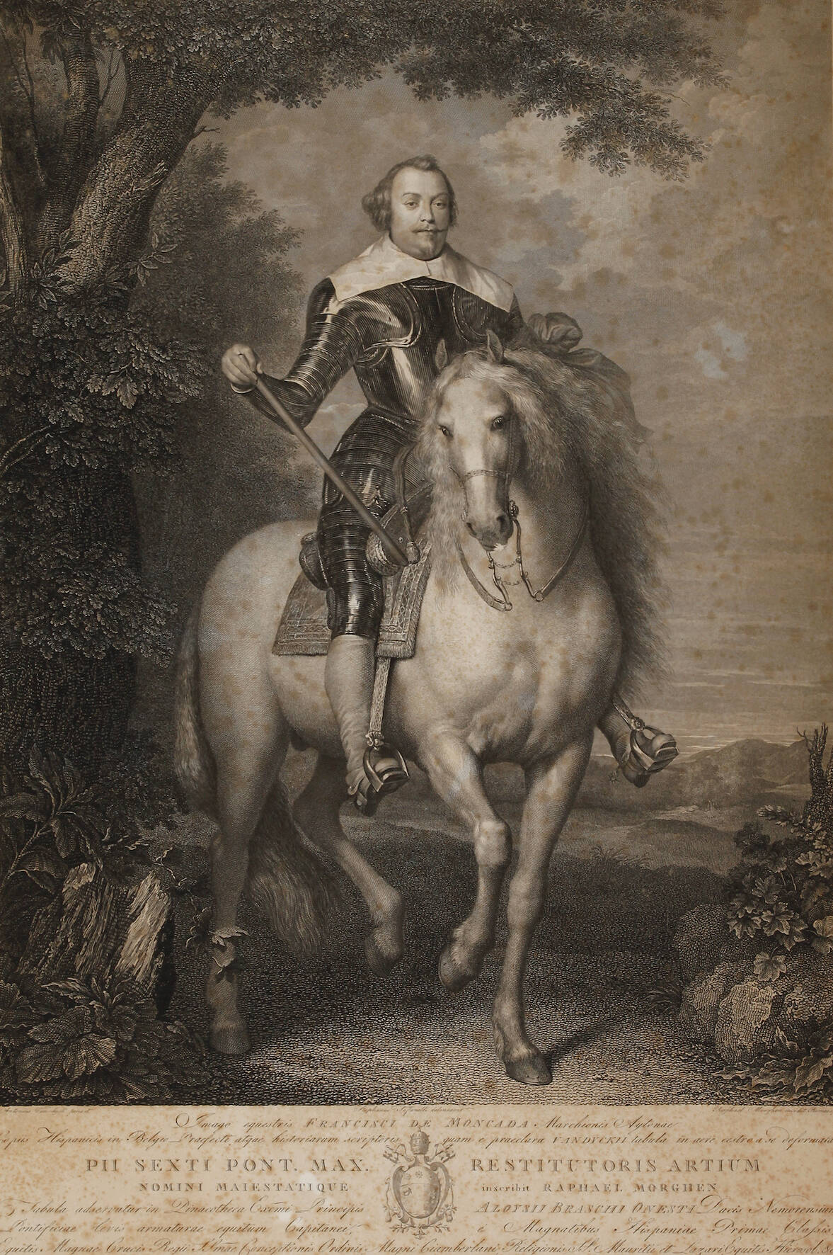 Raphael Morghen, Bildnis Francisco de Moncada