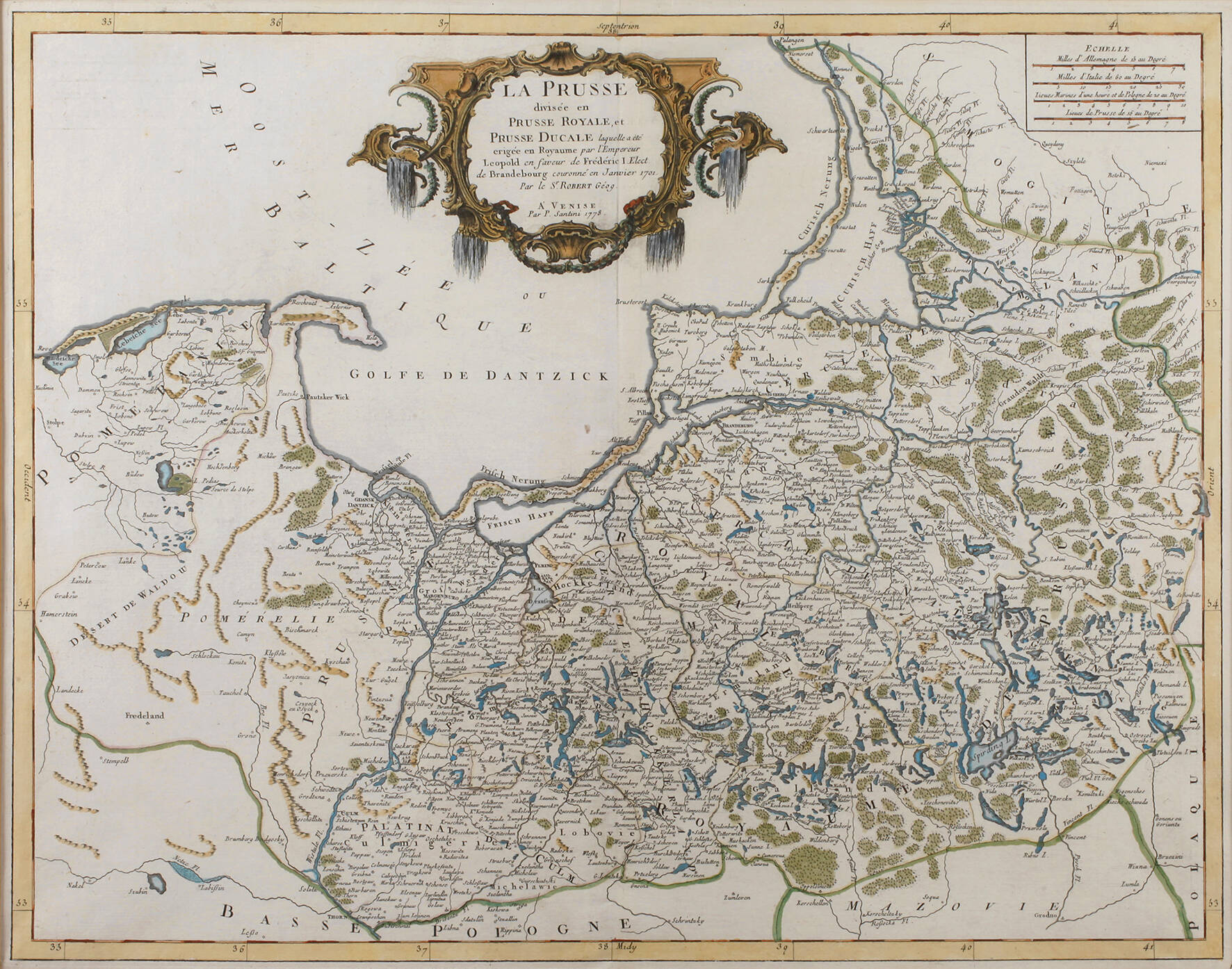 Kupferstichkarte Preußen