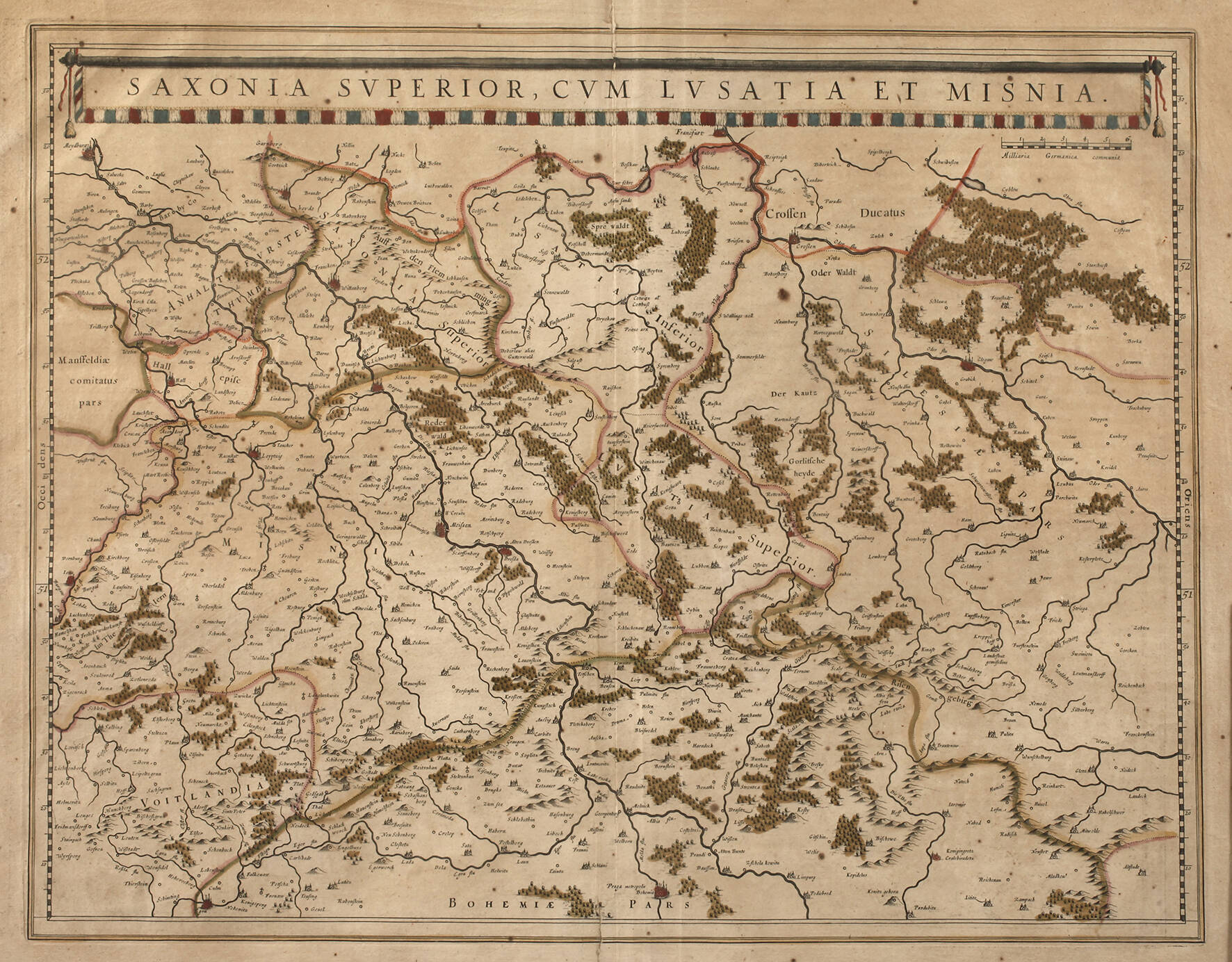 Joan Willemszoon Blaeu, Landkarte Sachsen