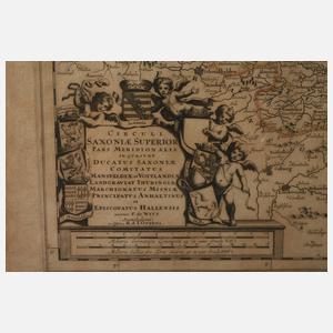 Frederik de Wit, Karte Sachsen und Thüringen