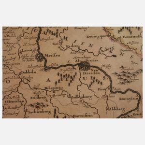 Frederik de Wit, Karte Sachsen und Thüringen