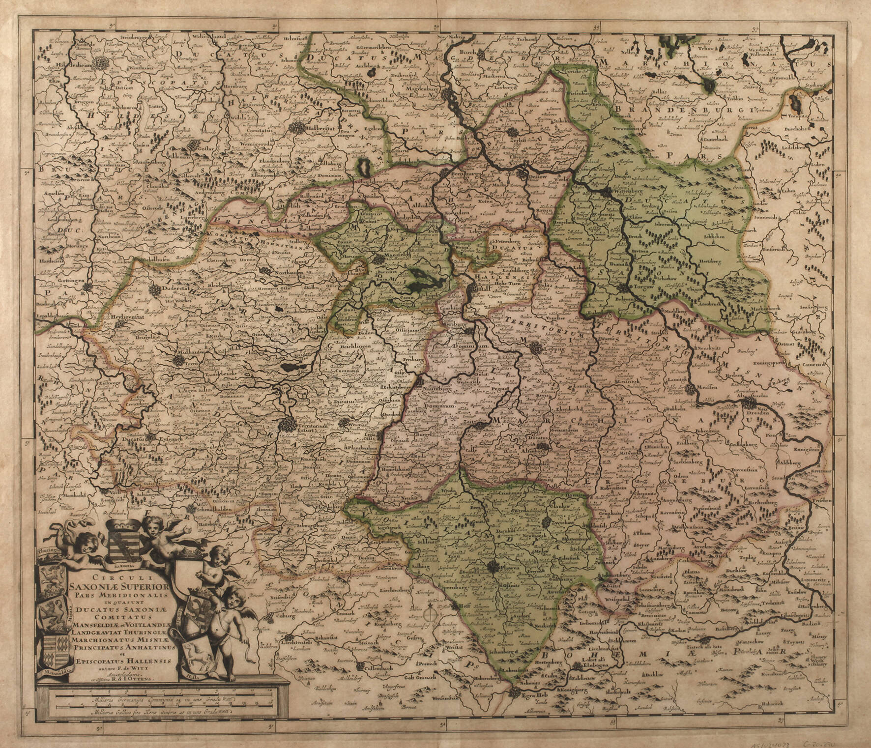 Frederik de Wit, Karte Sachsen und Thüringen