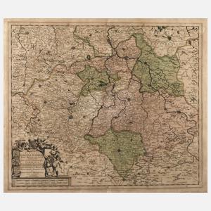 Frederik de Wit, Karte Sachsen und Thüringen