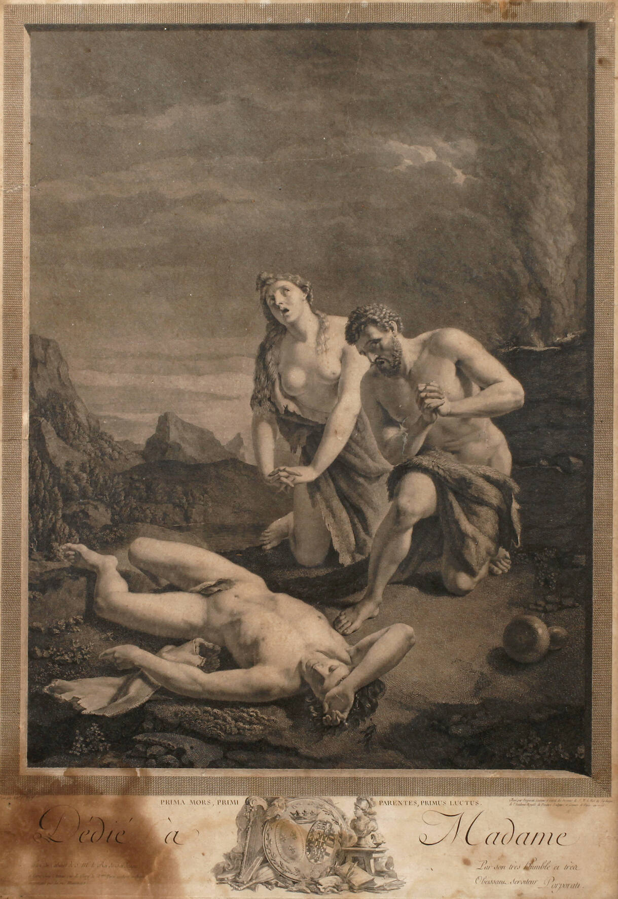 Carlo Ant. Porporati, Adam und Eva beweinen Abel